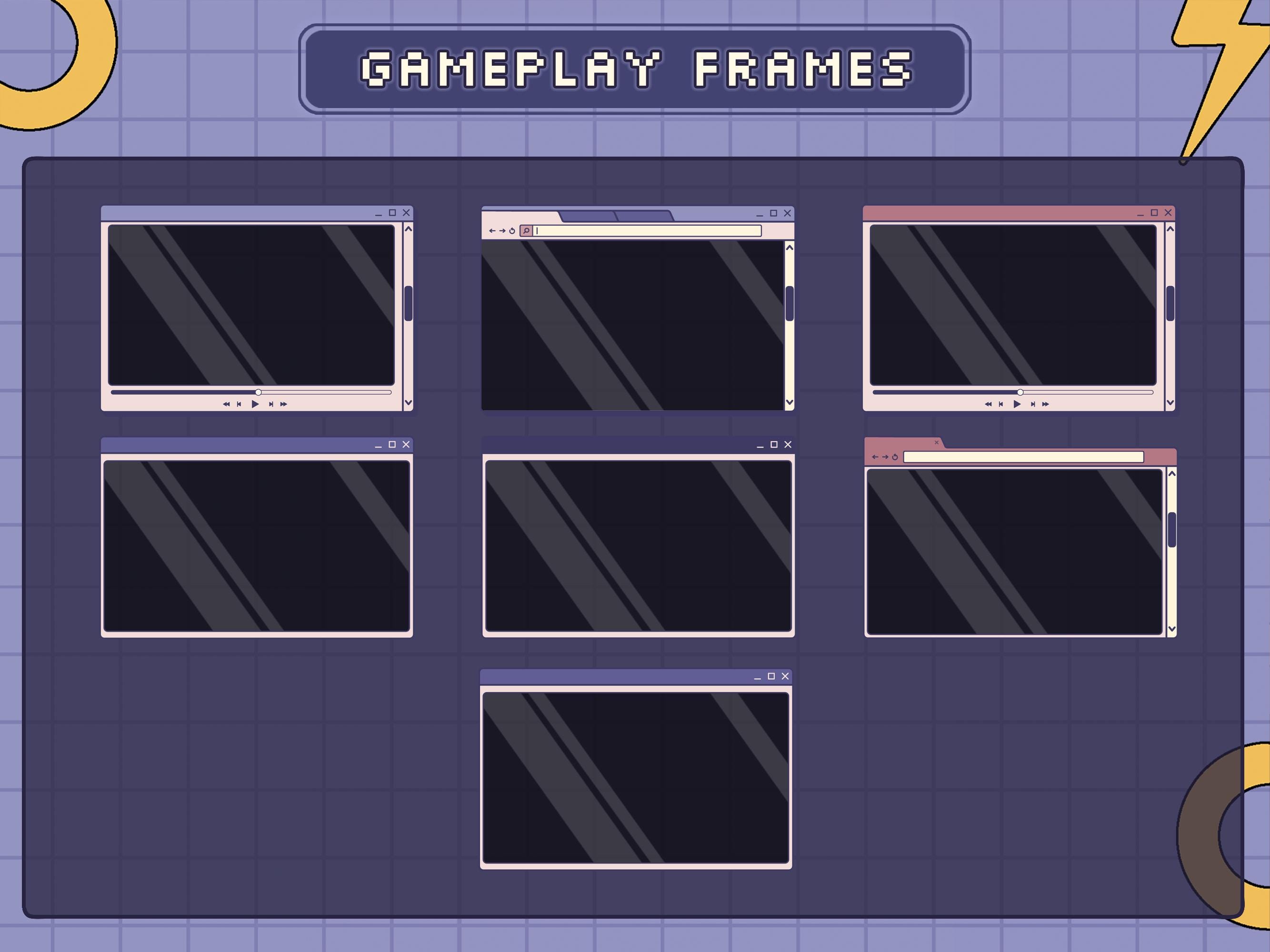 Stream Computer Frame Retro Animated Retro Computer Stream Package - Comic Gamer Room Twitch ...