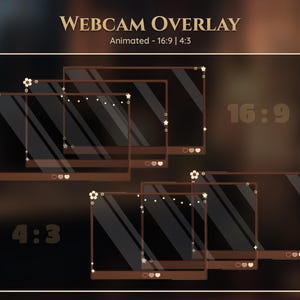 Sovrapposizione webcam accogliente, bordo minimalista per telecamera di streaming, cornice per Twitch VTuber