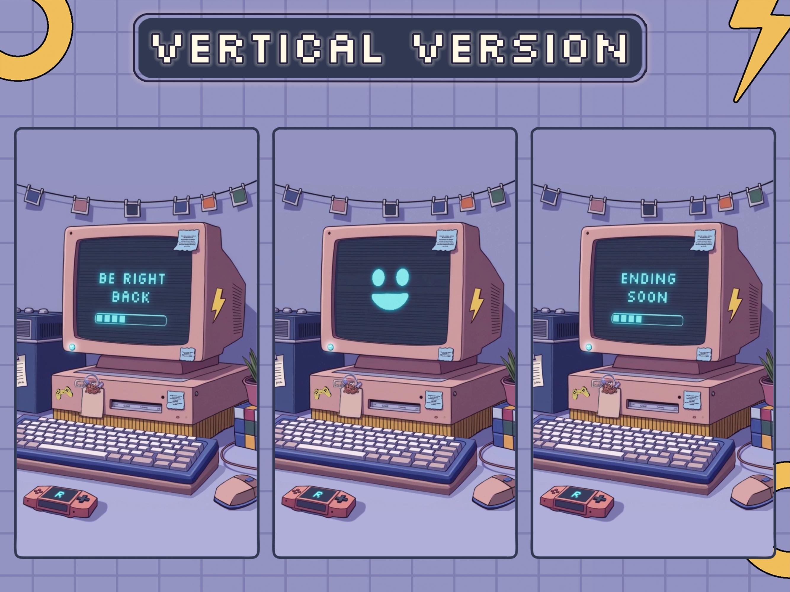 Stream Computer Frame Retro Animated Retro Computer Stream Package - Comic Gamer Room Twitch ...