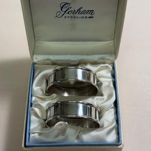 Vintage Gorham Sterling Napkin Rings Set of 2
