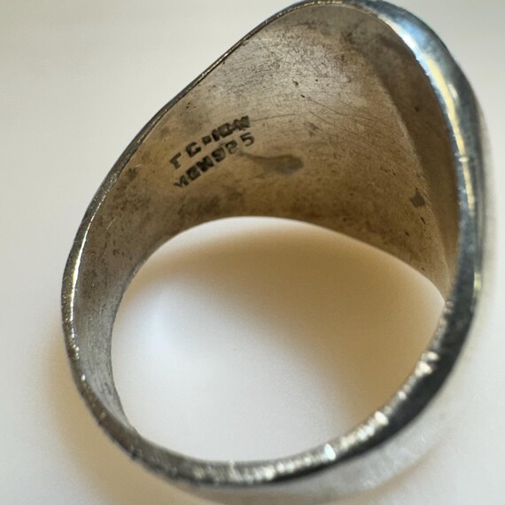 Sterling Silver Malachite Ring - image 4