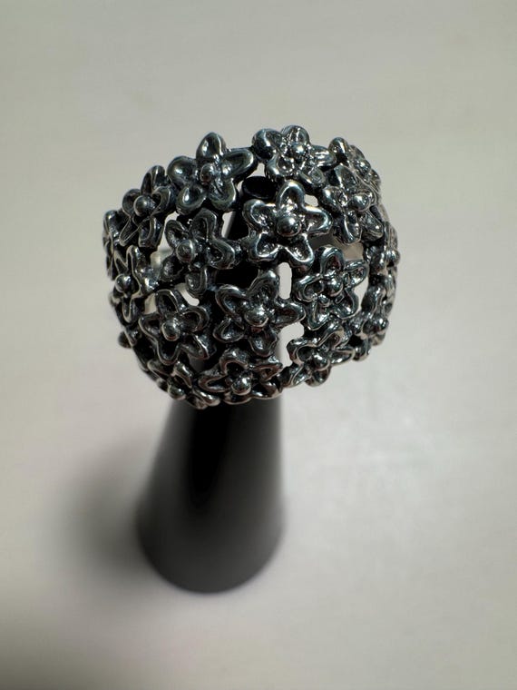 Sterling Silver Daisy Cluster Ring - image 7