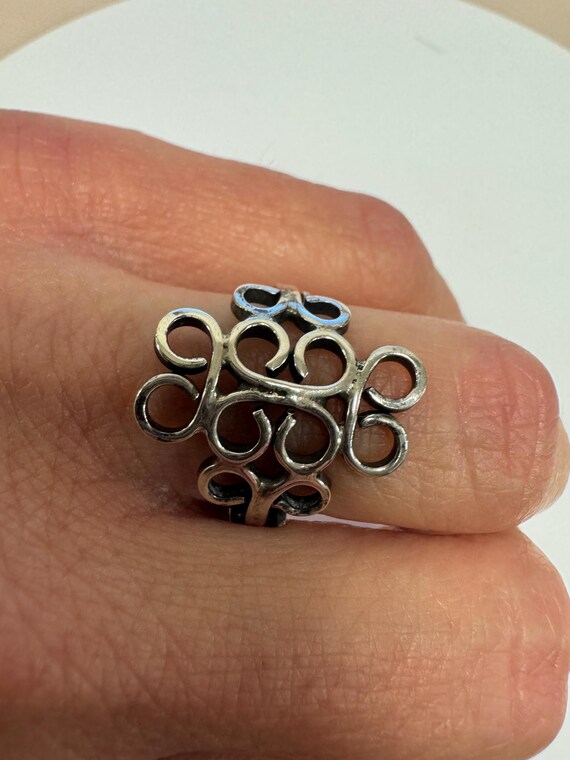 Sterling Silver Swirl Statement Ring - image 2