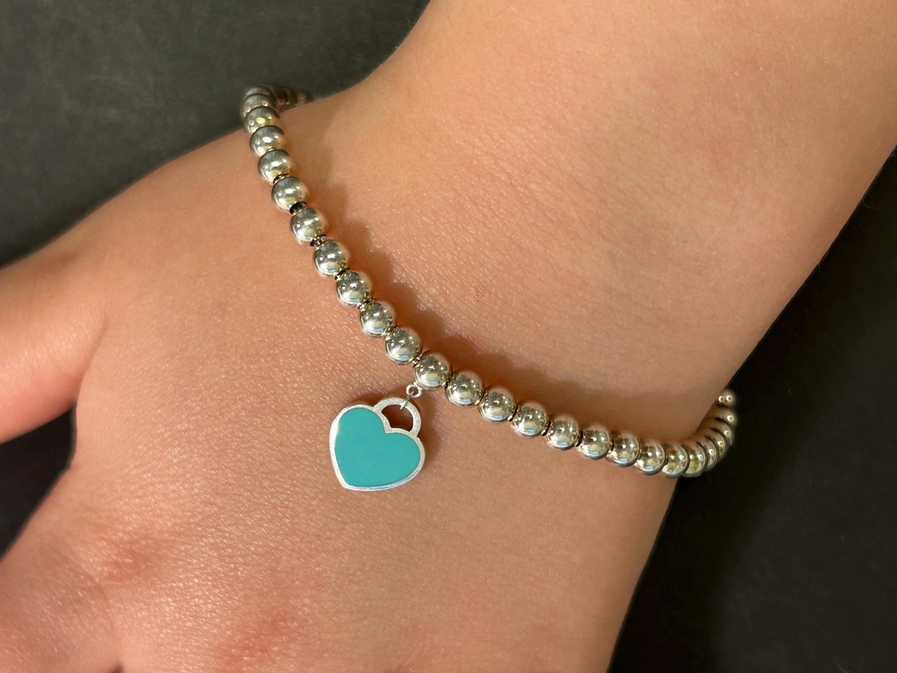 Tiffany and Co. Blue Authentic Enamel Heart Tag - Etsy