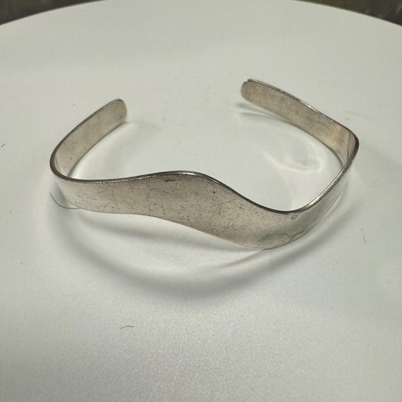 Retired James Avery Wave Cuff Sterling Silver Bracelet