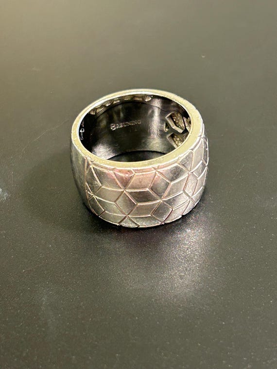 Sterling Silver Breuning Contemporary Design Wide… - image 8