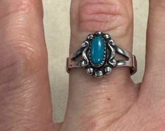 Vintage Bell Trading Post Navajo Sterling Silver Turquoise Ladies