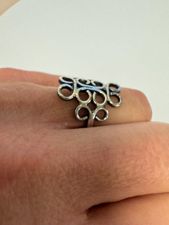 Sterling Silver Swirl Statement Ring - image 5