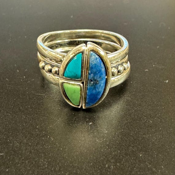 3 Ring Stack Sterling Silver Carolyn Pollack Lapi… - image 7