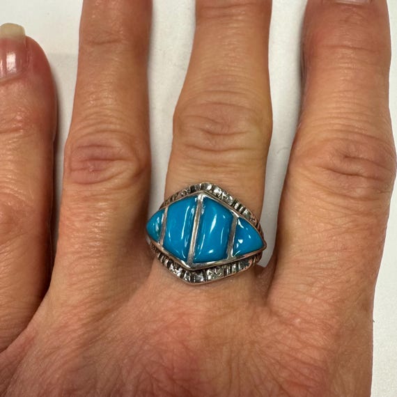 Sterling Silver Turquoise Ring - image 4