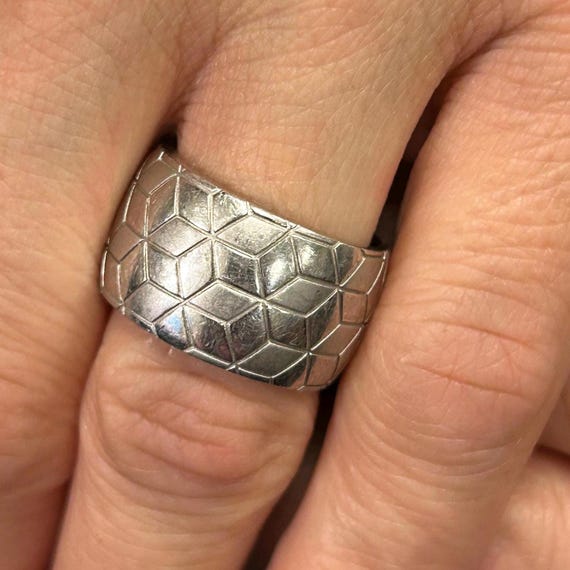 Sterling Silver Breuning Contemporary Design Wide… - image 1