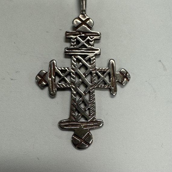 Sterling Silver Ethiopian Coptic Cross Necklace