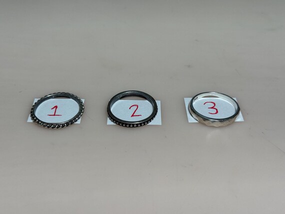 3 Sterling Silver Stackable Rings - image 3