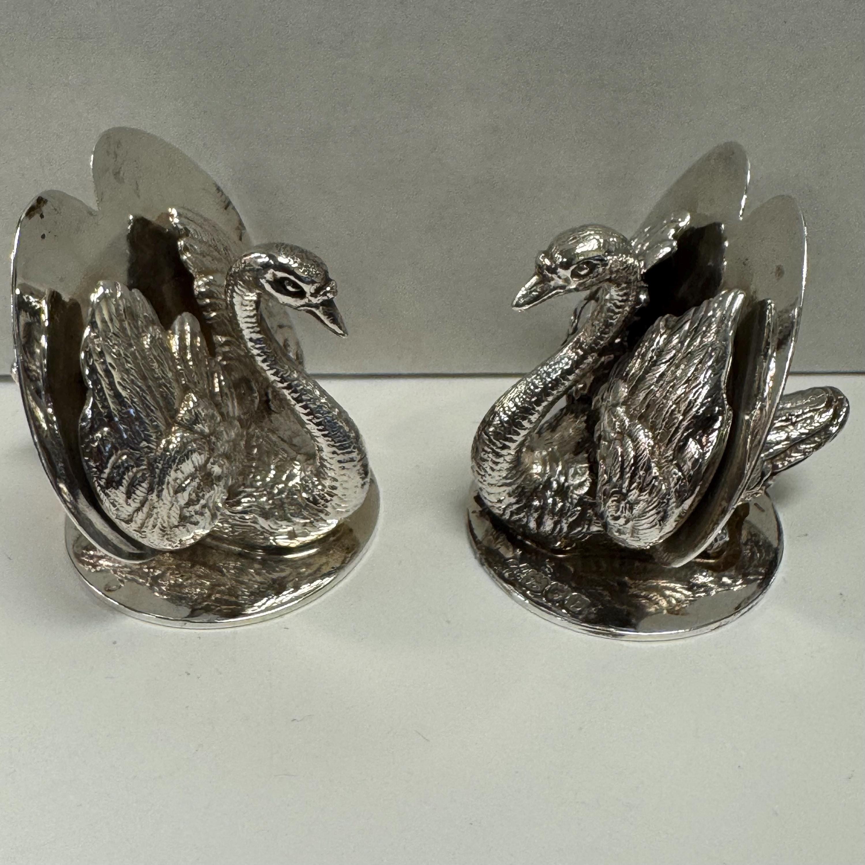 Silver Swan Place Card Holders - Etsy