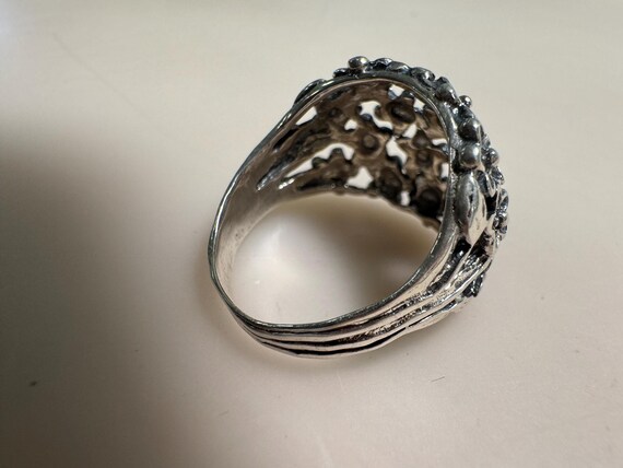 Sterling Silver Daisy Cluster Ring - image 5