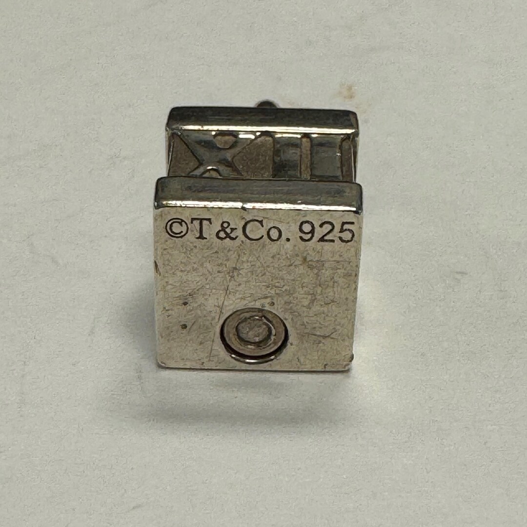 Sterling Silver Tiffany and Co Atlas Cube Padlock - Etsy