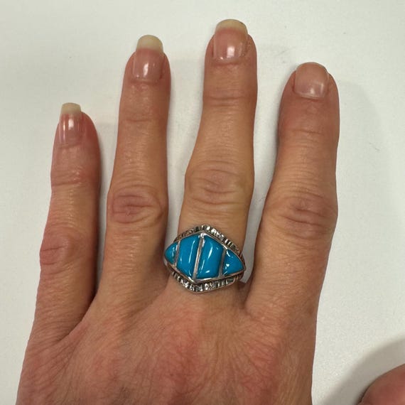 Sterling Silver Turquoise Ring - image 5