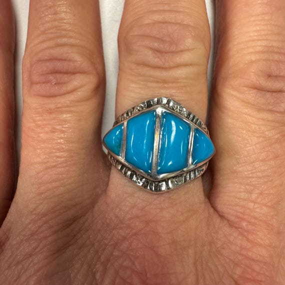 Sterling Silver Turquoise Ring - image 3