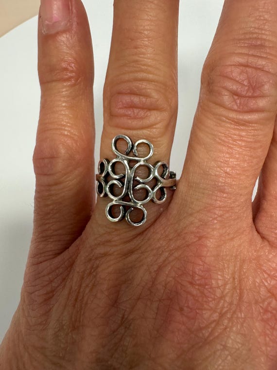 Sterling Silver Swirl Statement Ring - image 7