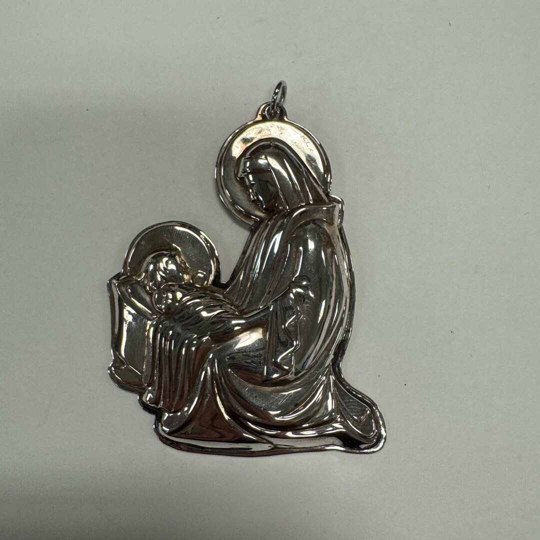 Sterling Silver Wallace Madonna and Child Christmas Ornament - Etsy