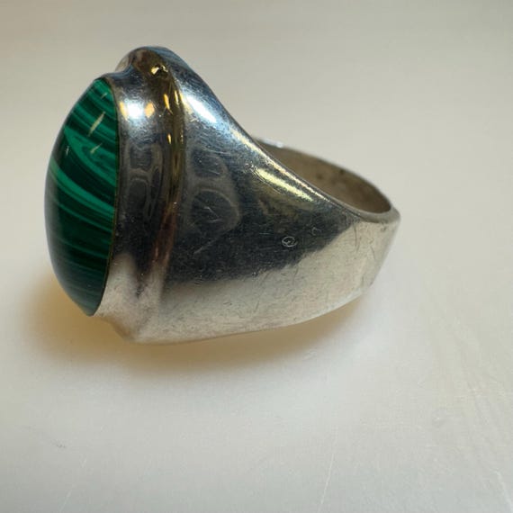 Sterling Silver Malachite Ring - image 6