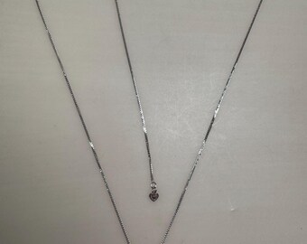 Vintage 80s 925 1mm Woven Chain ~18.25 18 1/2 Inches Sterling