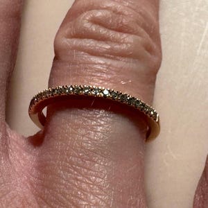 14k Rose Gold Ring With Genuine Diamonds