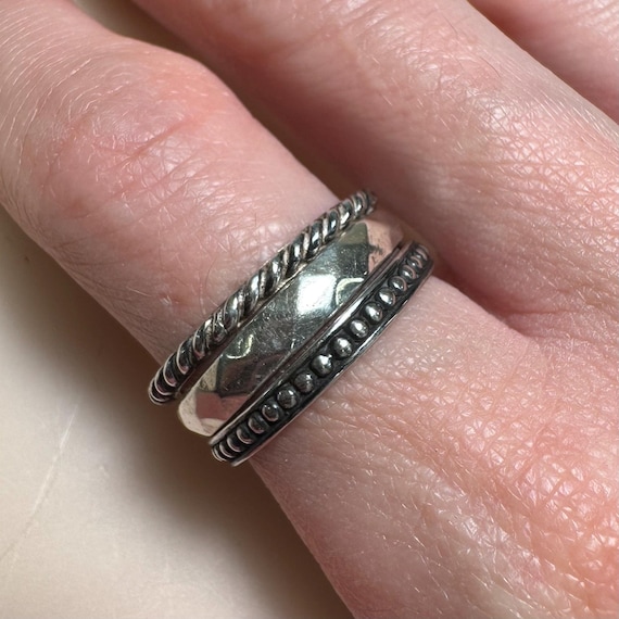 3 Sterling Silver Stackable Rings - image 1