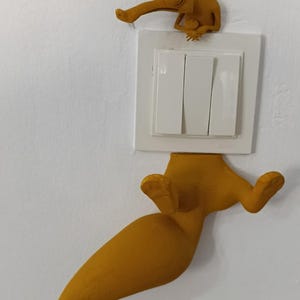Scrat-Inspired Switch Cover – 3D Printed Ice Age Style Squirrel Decoration