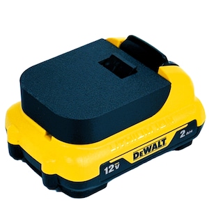 May include: A yellow and black DeWalt 12V 2Ah battery.