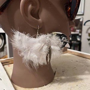 Feather Bird Earrings: Spring Summer Jewelry