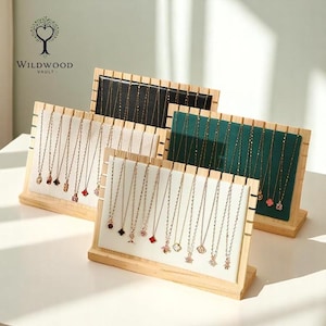 Halskettenständer aus Holz - Eleganter Schmuckhalter für Anhänger und Modeaccessoires