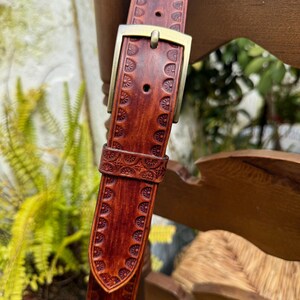 Handmade leather belt