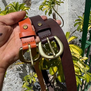 Handmade leather belt