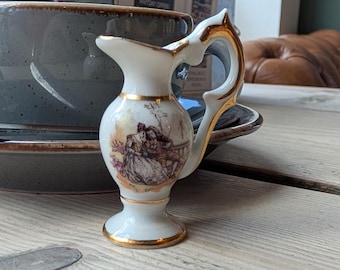 Jarra antigua/vintage de Limoges, jarra miniatura de los años 50