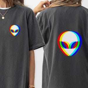 Trippy Alien Glitch PNG: Psychedelic Vaporwave Art (Digital Download