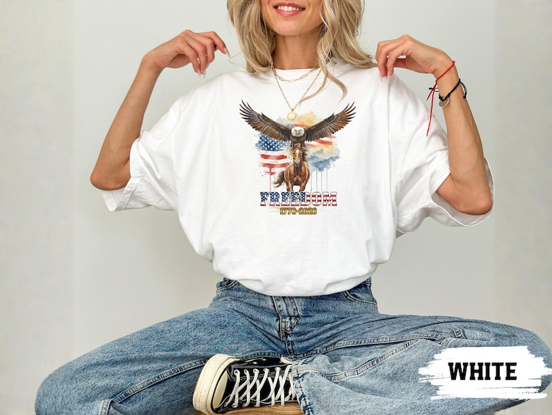 250th Anniversary America Shirt, Comfort Colors® Patriotic Eagle Tee, 1776-2026 USA Heritage Shirt, Independence Day Gift, Vintage Freedom image 16