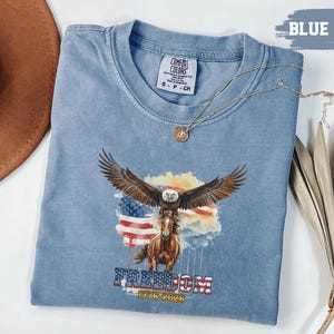 250th Anniversary America Shirt, Comfort Colors® Patriotic Eagle Tee, 1776-2026 USA Heritage Shirt, Independence Day Gift, Vintage Freedom image 1