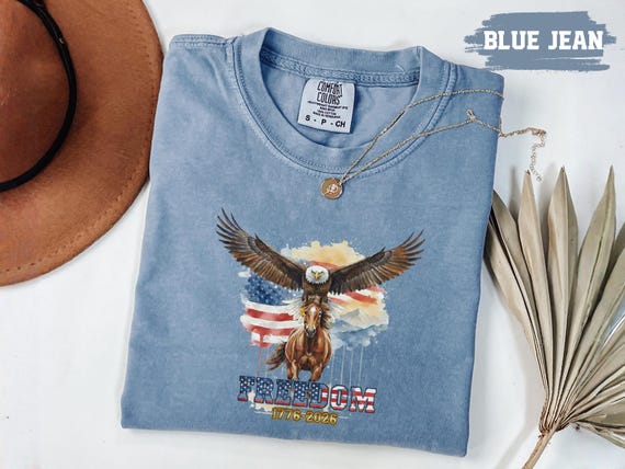 250th Anniversary America Shirt, Comfort Colors® Patriotic Eagle Tee, 1776-2026 USA Heritage Shirt, Independence Day Gift, Vintage Freedom