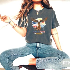 250th Anniversary America Shirt, Comfort Colors® Patriotic Eagle Tee, 1776-2026 USA Heritage Shirt, Independence Day Gift, Vintage Freedom image 2