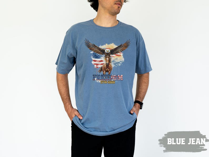 250th Anniversary America Shirt, Comfort Colors® Patriotic Eagle Tee, 1776-2026 USA Heritage Shirt, Independence Day Gift, Vintage Freedom image 13