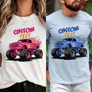 Custom Monster Truck Shirt, Monster Truck TShirt, Custom Shirt, Custom Name Shirt – Monster Truck Gifts, Custom Racing Shirt