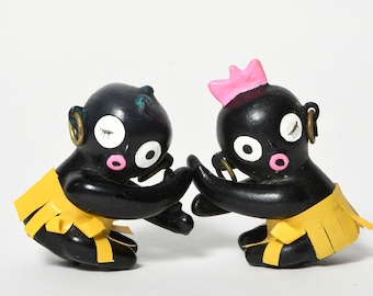 Winky Blinky Dakko Chan Doll Finger Puppets Pair 1950's