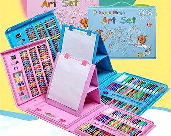 208 Piece Watercolor Pen Art Set | Complete Drawing & Sketching Kit with Markers, Coloring Tools  Art Supplies Gift Set