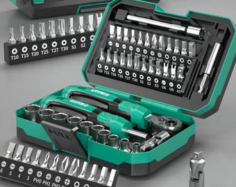 40Pcs Cr-V Ratchet Screwdriver Socket Set Portable Multifunctional Repair Tool Kit for Car Home Electronics Maintenance Kit
