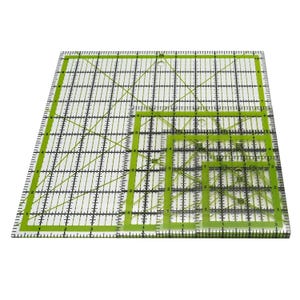 4PCS Acrylic Quilting Ruler Set Clear Sewing Templates Patchwork Cutting Rulers 3.5–10.5 Inch