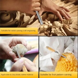 12PCS Wood Carving Chisel Set with Storage Pouch | Full Size Woodworking Gouge Knife Kit for DIY Carving, Whittling & Crafts