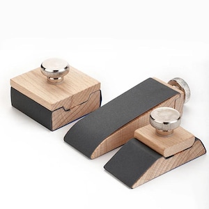 Beech Leather Edge Burnisher, Wooden Sanding Block, Leather Edge Polishing Tool, Leathercraft Burnishing & Finishing Tool