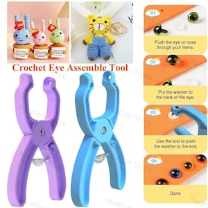 Installatietool veiligheidsoog, knuffel oogafsteller, amigurumi veiligheidsoogperstool, gehaakte pop DIY-ambachtsaccessoire