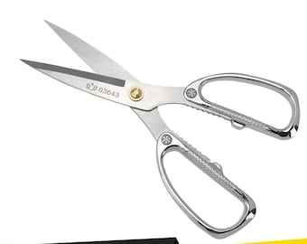 Professional Zinc Alloy Scissors for Sewing, Fabric, Kitchen, Crafts (190mm)